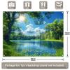 2D plane charming forest and lake scenery background fabric made of polyester fiber suitable for outdoor parties