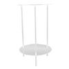 Clear Acrylic Side Table 2 Tier Round Top Nightstand Small Modern End Table for Living Room Bedroom