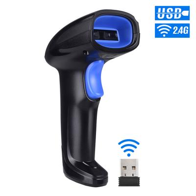 Aibecy 2in1 2,4G Wireless Barcode Scanner & USB Wired Barcode Scanner Automatische Handheld 1D Bar