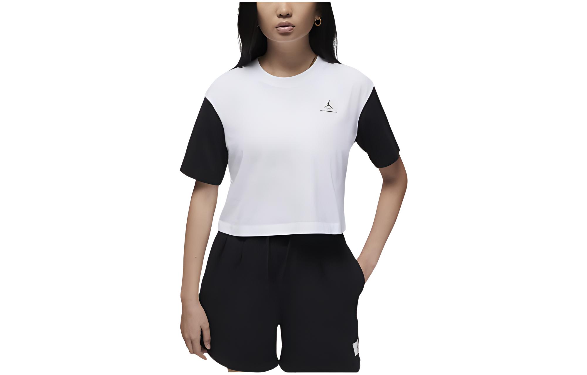 Jordan Crop Tops Women s White Crew Neck Moderate DO5039-101 XXL