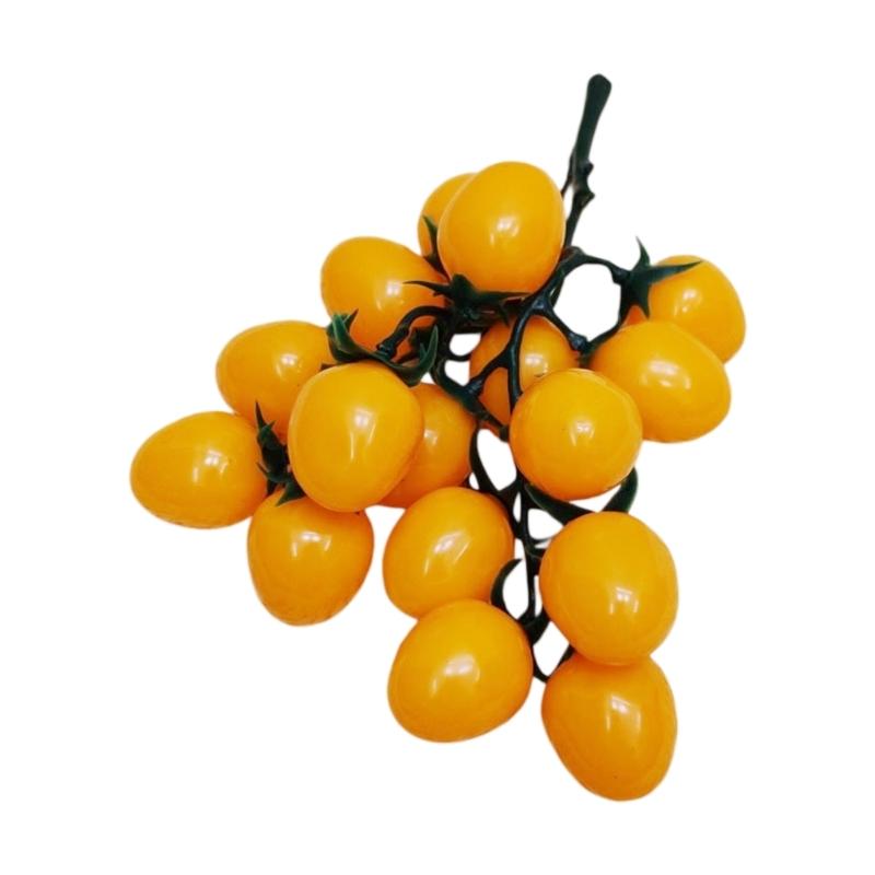 Mini Grappe de Tomates en Plastique Accessoires Alimentaires Artificiels Pour Photographie Styling Jouet Cuisine pour Enfants