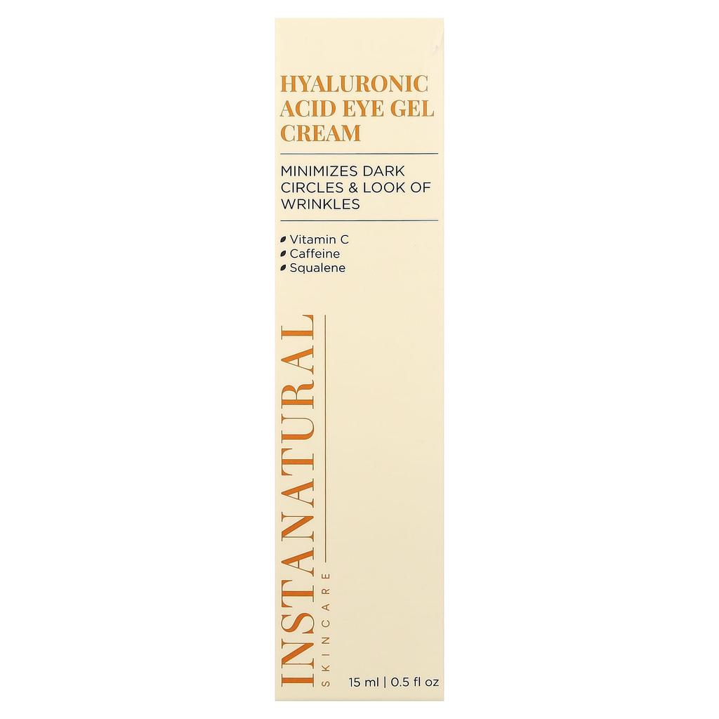 InstaNatural, Hyaluronic Acid Eye Gel Cream, 15ml (0.5 fl oz)