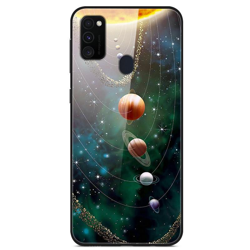Popular Case For Samsung Galaxy M31 Case Tempered Glass Back Cover Case For Samsung M30s A21s M21 M31s A71 A51 Case Funda Coque