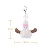 Apricot Lamb Badminton Cute Soft Keychain Plush Toy, Perfect for Boys and Girls, Fits Kids Backpacks and Purses, 9cm