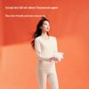 Yiershuang Women's 7A Antibacterial 0-Dye Cotton Thermal Underwear Set