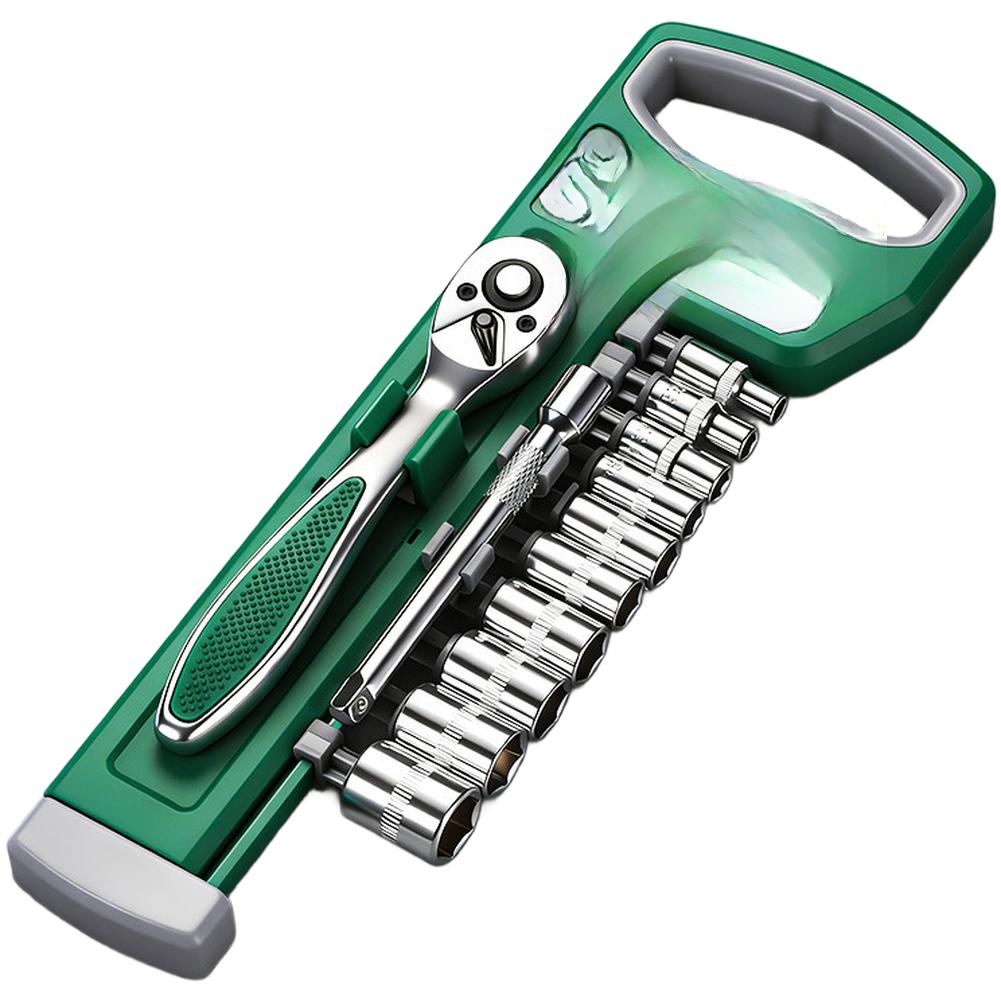 72 Tooth Ratchet Wrench Kit Featuring Heat Treated Sockets and 1/4 3/8 1/2 Drive Compatibility Chrome Vanadium