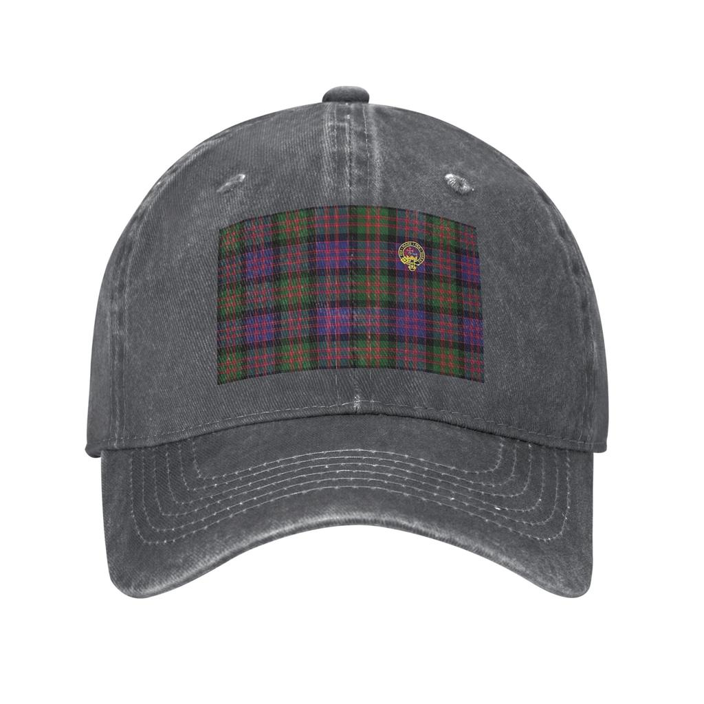 The McDonald and MacDonald Clan tartan with badge by Faelee Denim Cap Casual Baseball Caps Hat Summer Unisex Baseball Hats