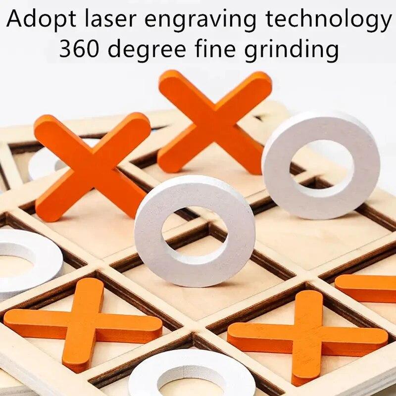 1pc Xo Tic Tac Toe Children Board Game Parent-child Interactive Logic Thinking Fun Game Children Puzzle Toys Gaming Gift