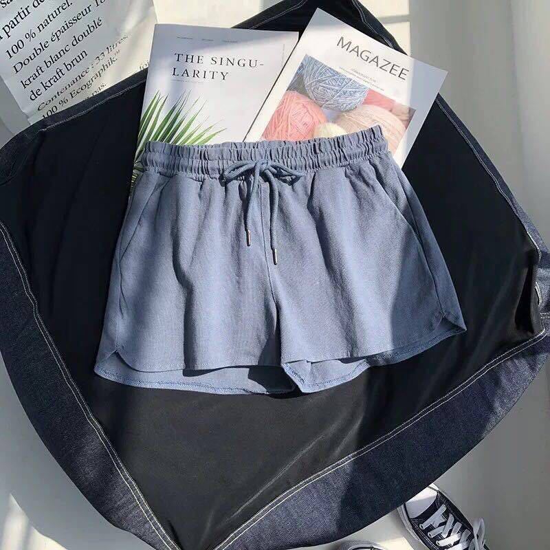 High Waist Elastic Waist Sports Shorts Women Loose Casual Wear Wide Leg Pants Home Pajama Pants Summer