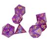 7pcs Purple Polyhedral Dice Set Holiday Party Resin Exquisite Role Playing Game Dice Props for Board Game