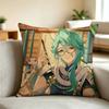 G-Genshin Impact Game Baizhu  Pillow Case Square Double-Sided Sofa Cushion Cover Bedroom Bedside Pillow