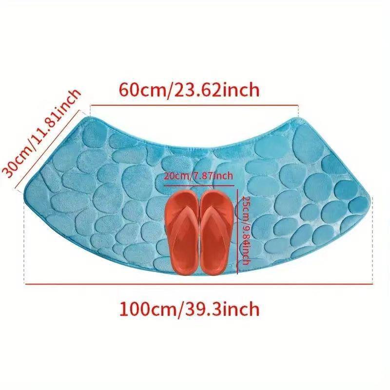 Fan-Shaped Anti-Slip Bathroom Mat: Water-Absorbent & Dirt-Resistant