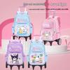 Miaoqiao Kids Kuromi 6-Wheel Rolling Backpack