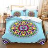 Bohemia King Bed Cover Set Luxury Print Mandala Bedroom Quilt Cover Bedding Sets Black High-grade Duvetcover&2pcs Pillowcase