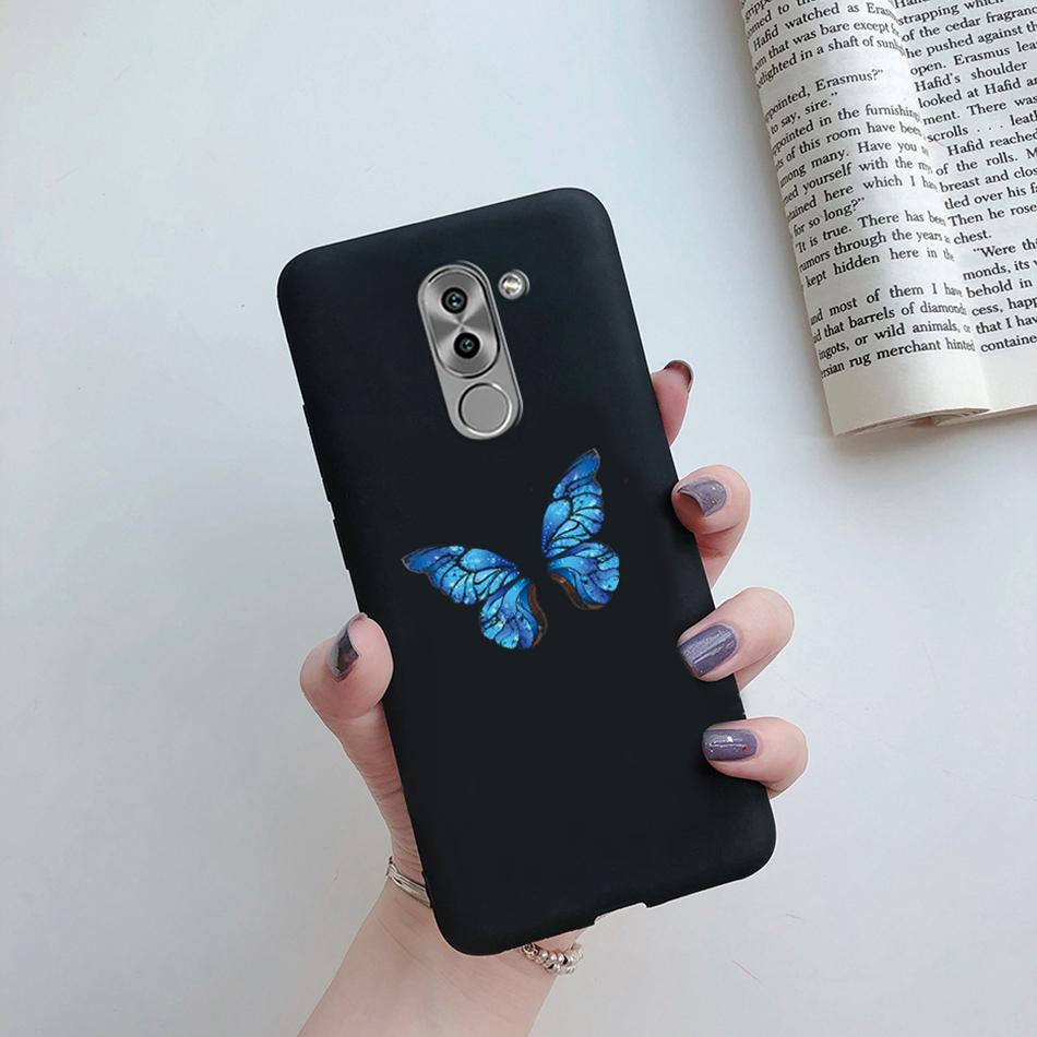 Liebesherz Hülle für Huawei Mate 9 Lite Für Huawei Honor 6X GR5 2017 Handyhülle Silikon Katze Kaktus Avocado Bemalt Mattes Cover
