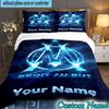 Custom Name Stars Guide Olympique Marseille 3PCS Bedding Set For Bedroom Dormitory,Including 1pc Duvet Cover And 2pcs Pillowcases Large Size Fan Gift
