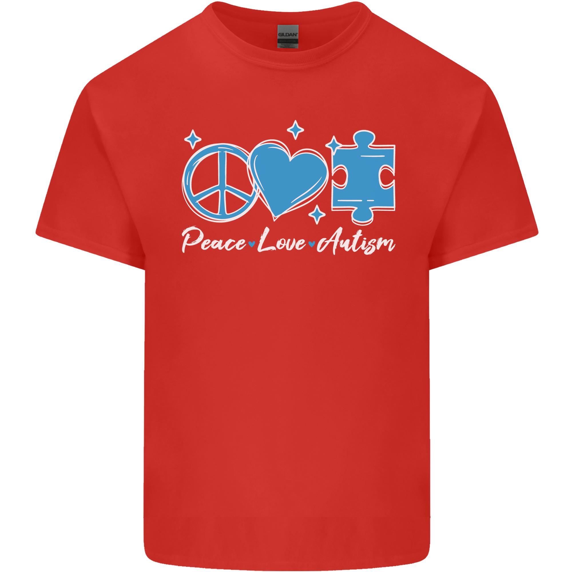 Peace Autism Austistic Unisexs Light Cotton TShirt S