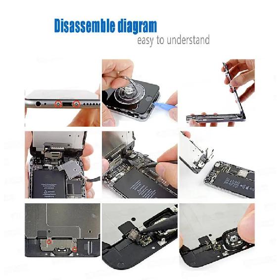 Home Button With Flex Cable For iPhone 6 6P 6s Plus NO Touch Id With Rubber Ring Replacement