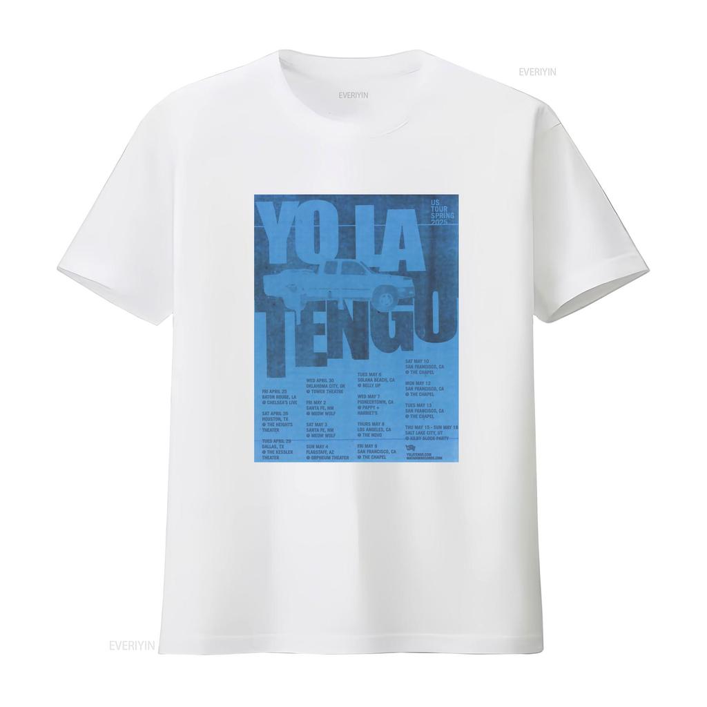 Yo La Tengo Band Spring US Tour 2025 T Shirt Full Size S 5XL Concert Dates Design vintage Washed Unisex Comfortable Versatile