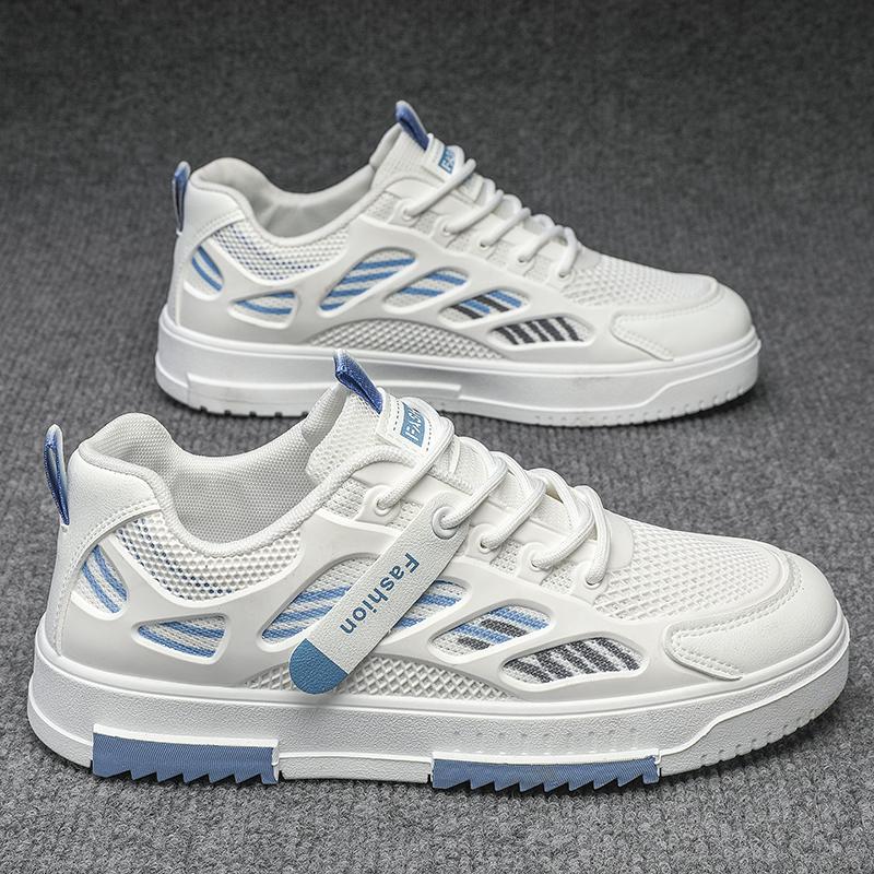 Men's Breathable Mesh Sneakers Summer Casual Sports Shoes Comfortable Lightweight Low Top Rubber Sole Adult Footwear