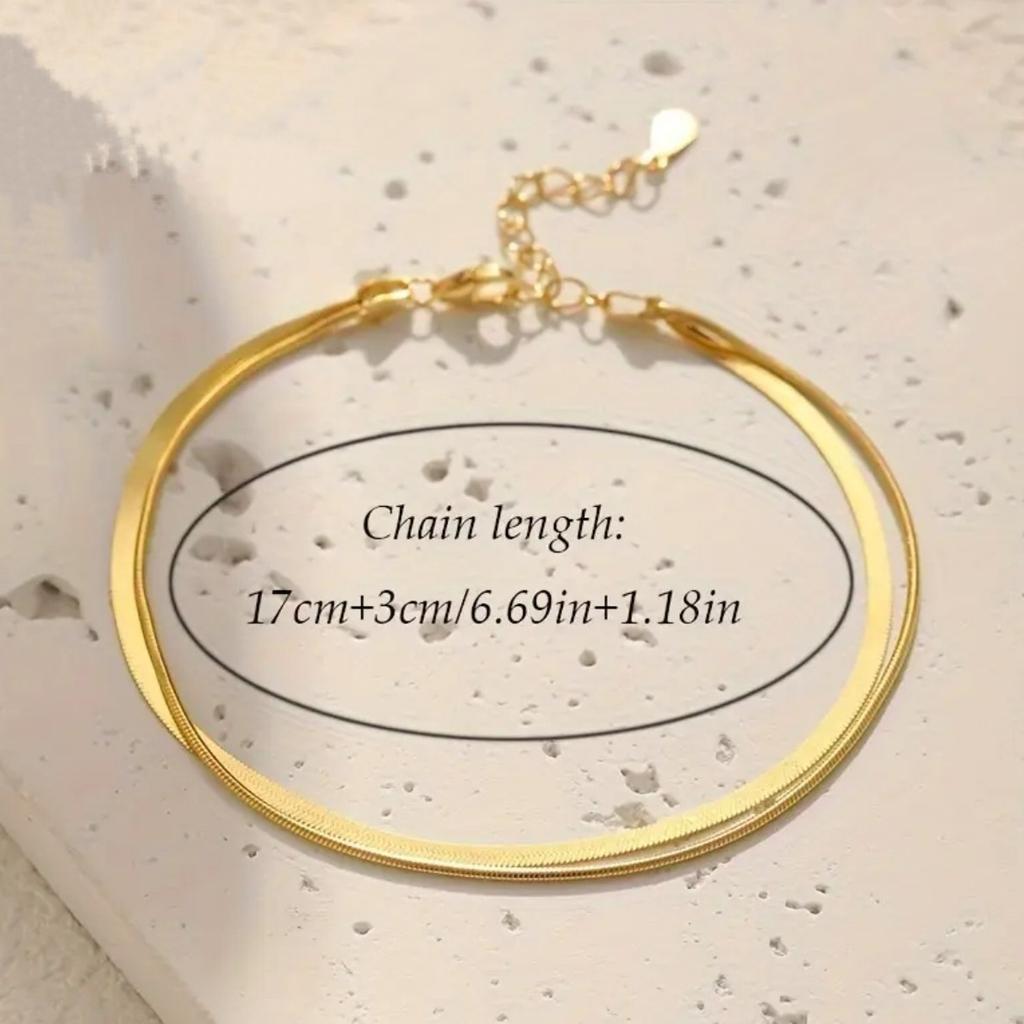 925 Silver Double Layer Snake Bone Chain Bracelet Fashionable Elegant High-End Feelings INS Cold Style Jewelry Accessories