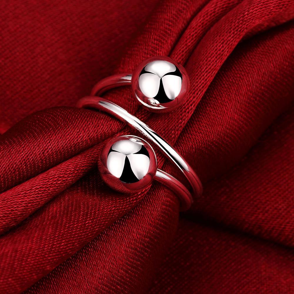 Copper Double Smooth 8mm Beads Ball Ring For Woman Man Fashion Wedding Engagement Party Gift Charm Jewelry