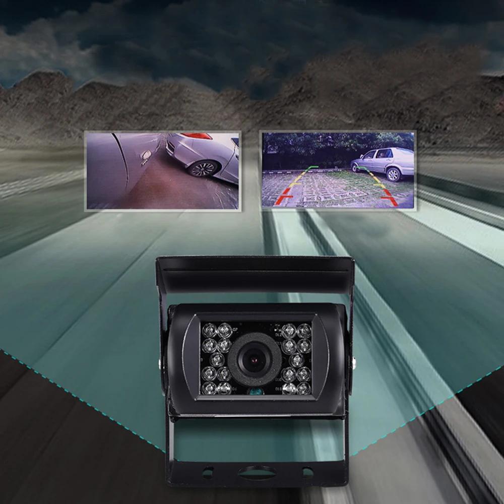 18 LED Car Rear View Reversing Parking Backup Camera IR Night Vision For 24V Bus Truck Motorhome Van