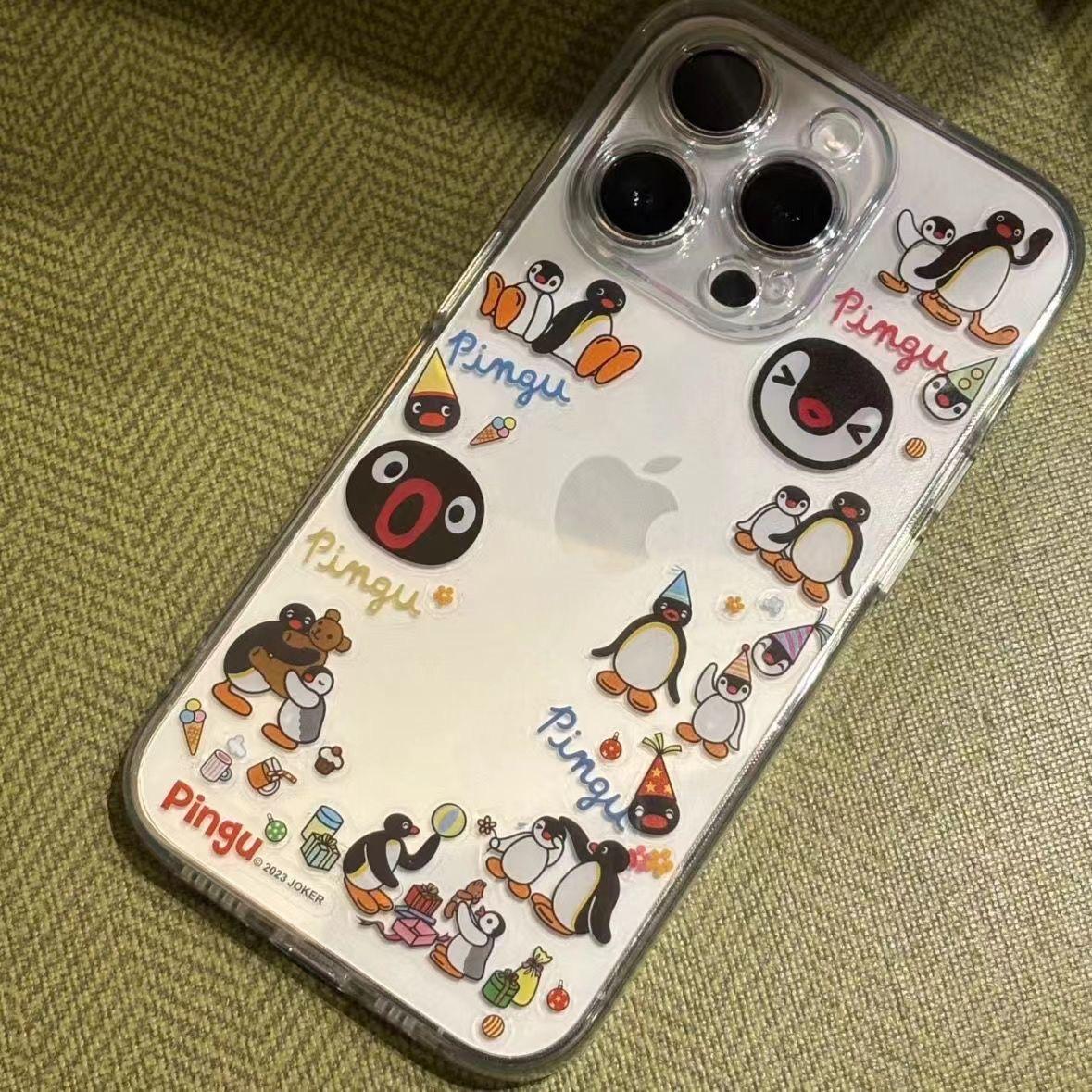 

Мягкий чехол с полной защитой Pingu Family для Apple iPhone 15/14/13 Pro Max, 12/11 Pro, XS Max, 11 iPhone 13