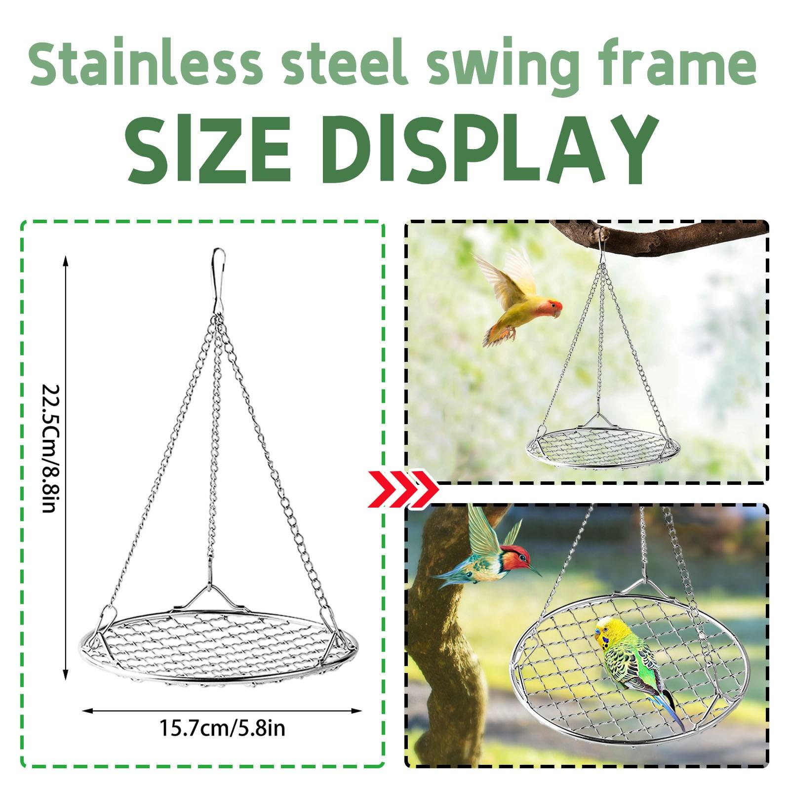 

Рама-качели из нержавеющей стали для попугая One Size