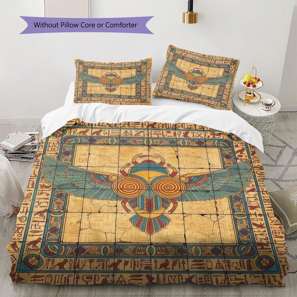 MagicGlasses Pattern Bedding Quilt Set Quilt Cover Pillowcase Home Decoration Birthday Gift (1 * Duvet Cover + 2 * Pillowcase, Without Core)