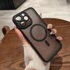 Luxury Magsafe Matte Transparent Phone Case For iPhone 11 12 13 14 15 16 Pro Max Plus Magnetic Clear Bumper Cases Cover