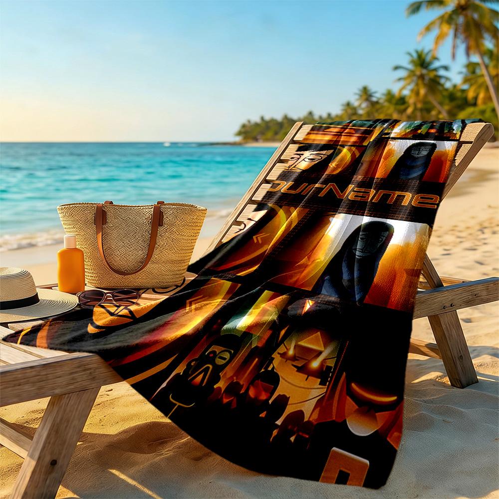 Incredibox Customize Text Beach Towel Super Soft Microfiber Quickdry Fabric Perfect for Traveling Yoga Camping and Swimming