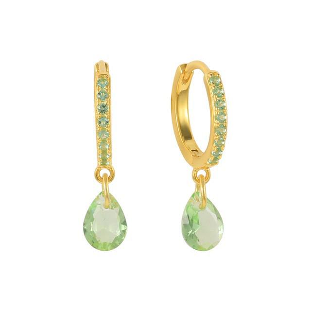 2022 European & American Luxury Zircon Water Drop Earrings: Simple, Chic Ear Cuffs with Niche Design