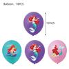 Ariel-Themed Birthday Decorations: Banner, Cake Toppers, Balloons & Swirl Supplies