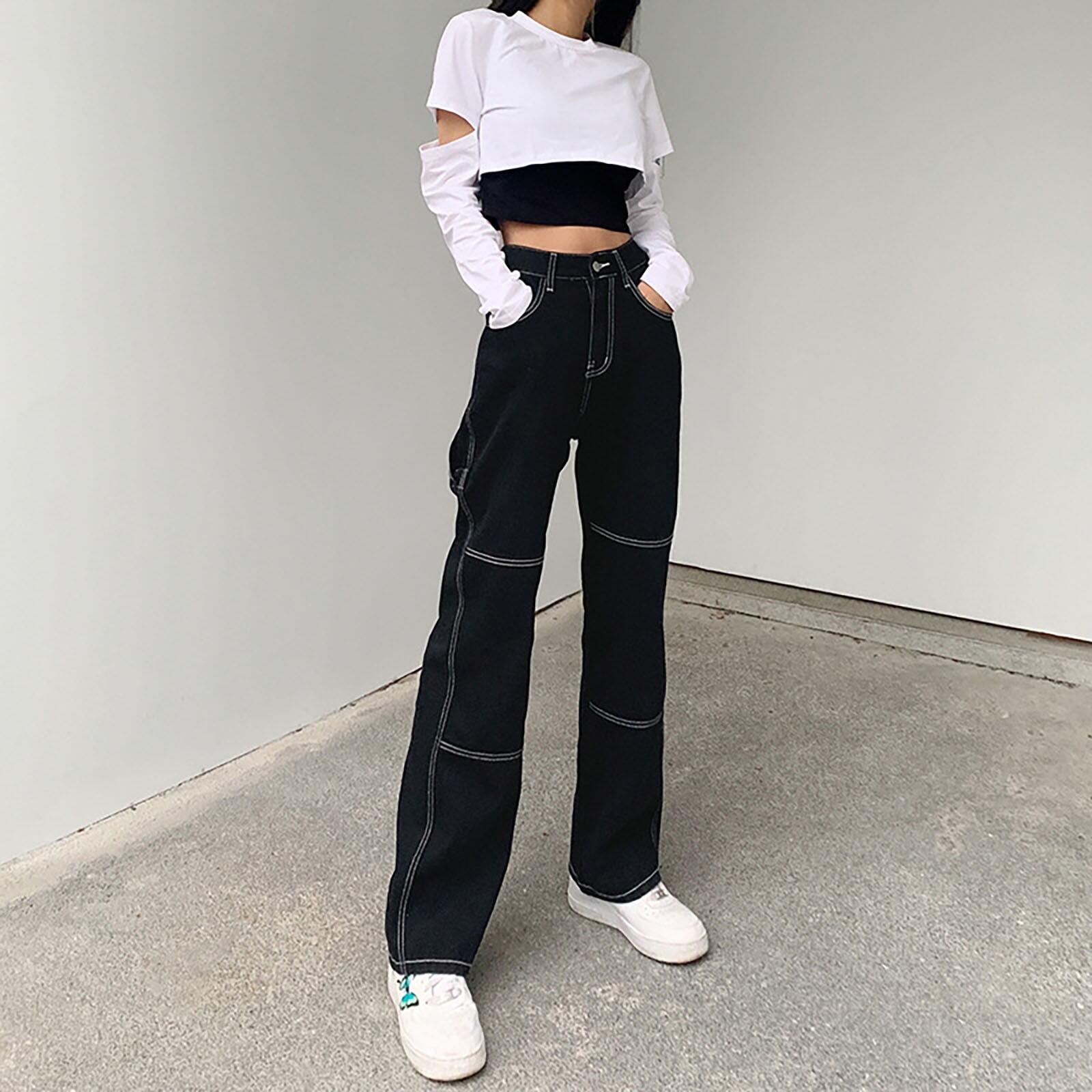 

Women s Black Patchwork Flare Stretch Jeans Small чёрный/чистый