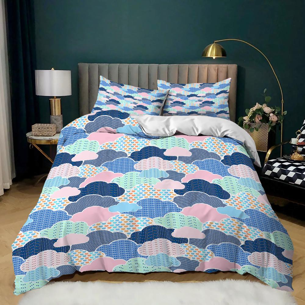 Comforter Small Fresh Microfiber Fresh Garden Style Colorful Flowers Bedding Set For Kids Girl Women Twin Double King Size