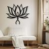 Lotus Metal Wall Art Minimalist Flower Silhouette Yoga Decor Spiritual Home Zen Mandala Inspired