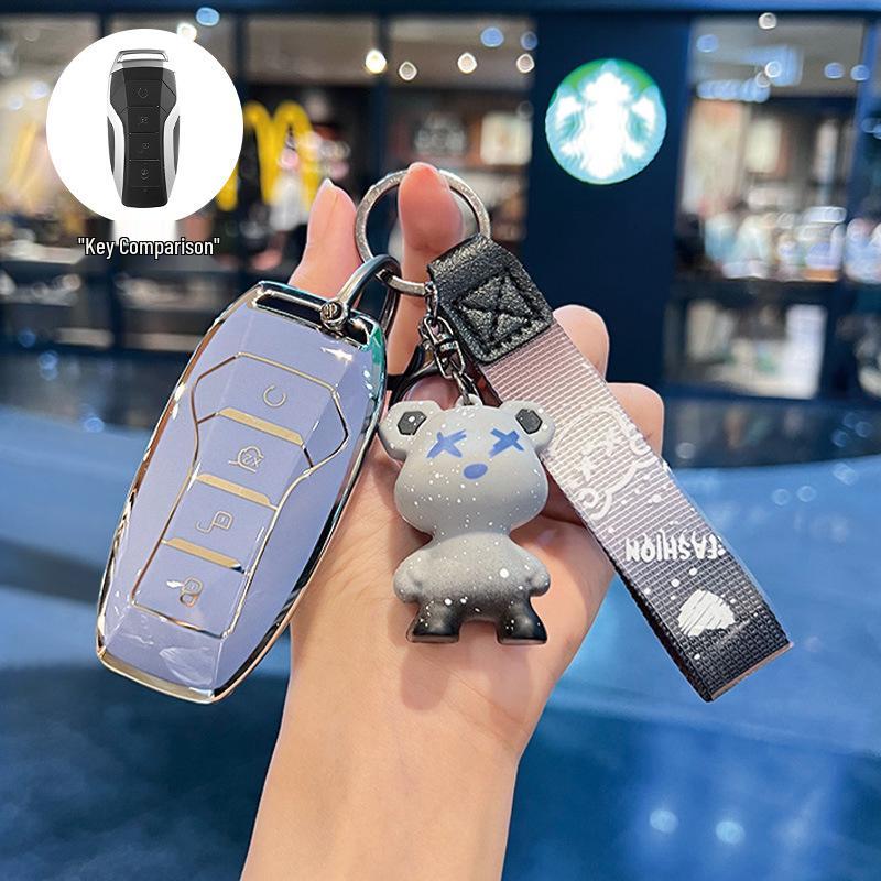 BYD Key Cover for Dolphin Song, Qin DMI, Han EV, Yuan Pro, Tang, Seal, GT, and Seagull - Summer Edition