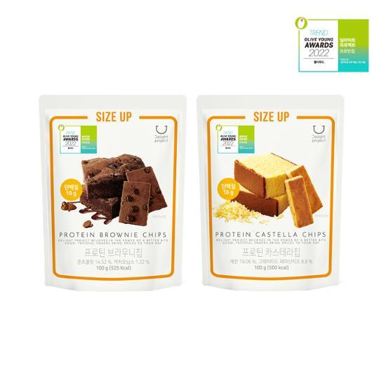 Delight Project Protein Bakery Chips Large Volume Special 2 Types, Choose 1, Korean snacks Protein Brownie Chips 100g