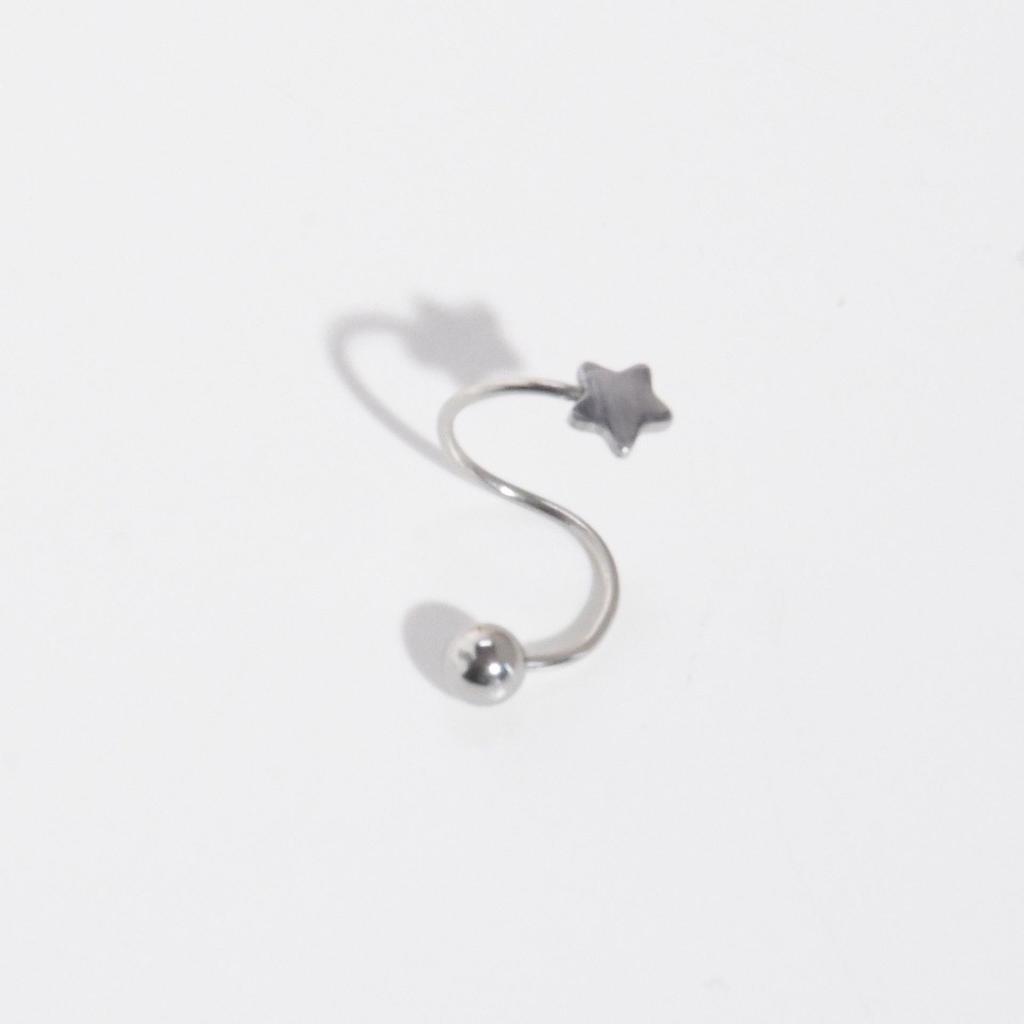 Sweetheart S-Shaped Star Ear Cuff Earrings for Girls - Cute and Unique Spring Hoops