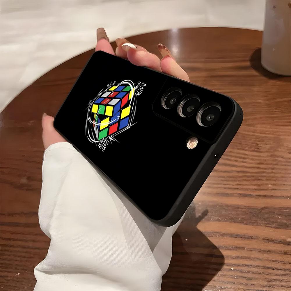 Cool Funny Rubiks Cube Phone Case For Samsung S26 S25 S24 FE S23 S22 S21 Plus S20 Ultra Note20Ultra Black Soft Shell