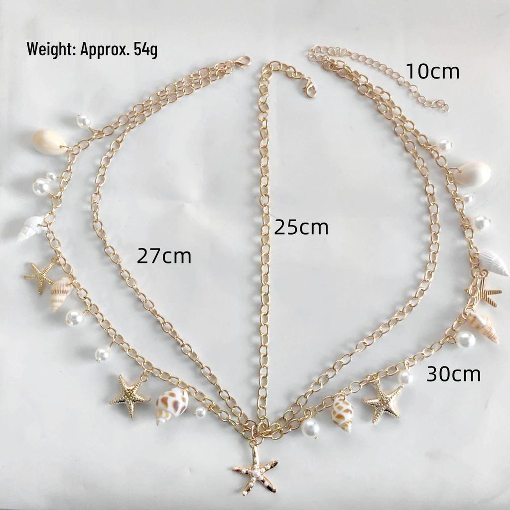 Bohemian mehrschichtige Pailletten-Kopfkette: Eleganter, Trendiger Europäischer & Amerikanischer Stil Schmuck