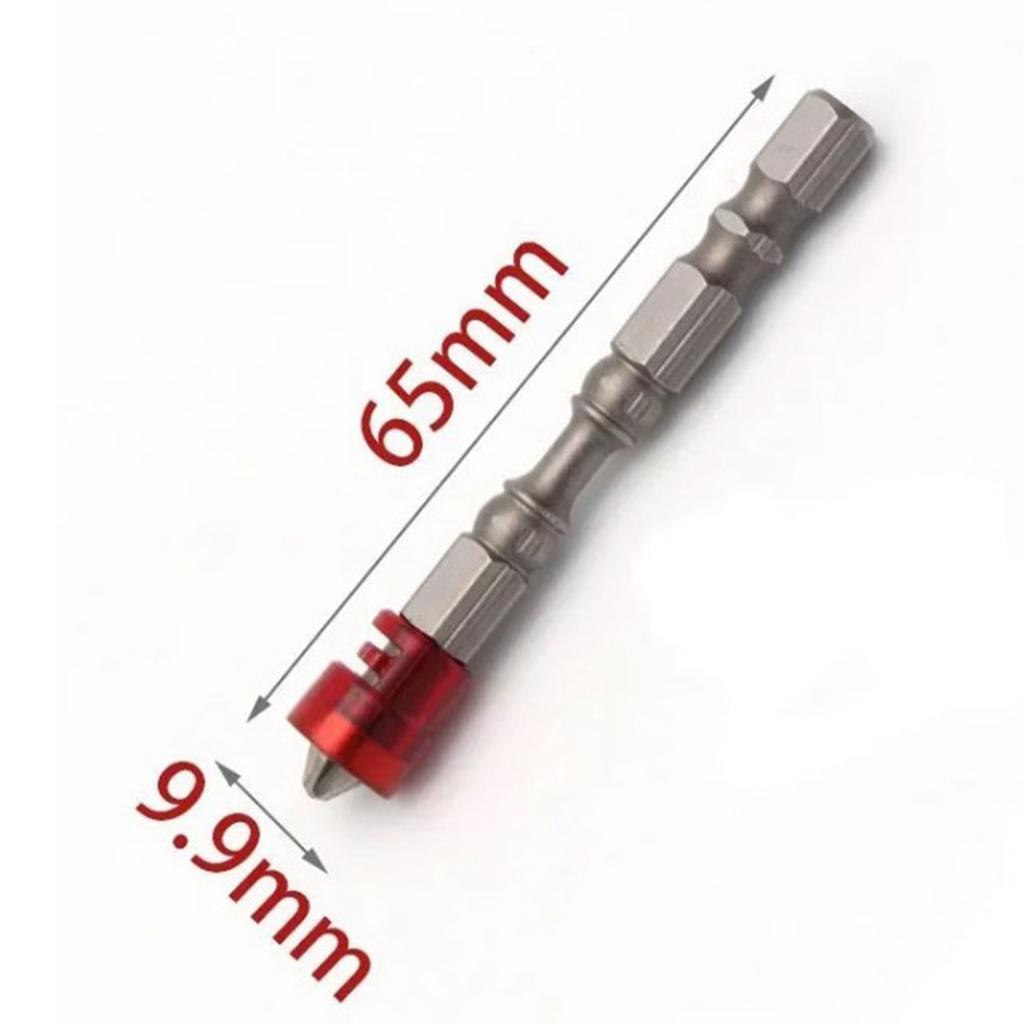 10 ks Šroubovacích bitů 65 mm dlouhé Silný magnetismus Protiskluzový Křížový šroubovací bit Červený