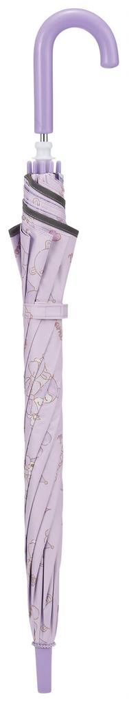 Skater Sanrio Kuromi Big Ages Manual UV 8 Suitable for Sun and Children's Parasol, 50cm, Ribbon, 7-8, 115-125cm, Finger-Pinch-Resistant, Opening,