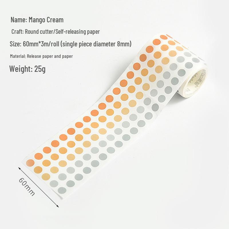 Morandi-Style Colorful Polka Dot Washi Stickers for Planners