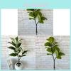 Silkprinted Artificial Fiddle Leaf Fig Tree With White Border For House Ornament And Event Use