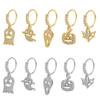 Nose Ring Halloween Skull Ghost Pumpkin Pendant Nose Ring Personalized Simple Nose Piercing Nose Spike Ring