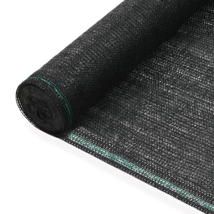 VidaXL Clôture de tennis PEHD 1,4 x 25 m Noir