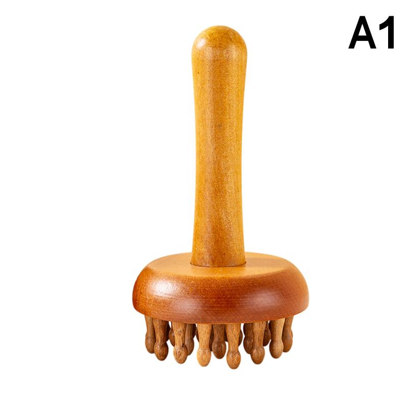 

Multi-Functional Wood Therapy Massage Comb Scalp Head Massager Natural Wood Circular Tooth Guasha Scraping Body Massager A1