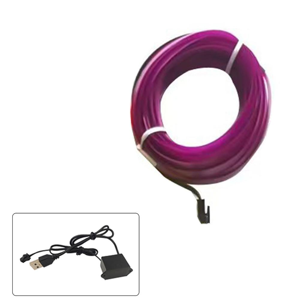 USB Car Interior Strips Lights Multicolor LED Fiber  Lighting set Simple Installation for Dashboard & Console